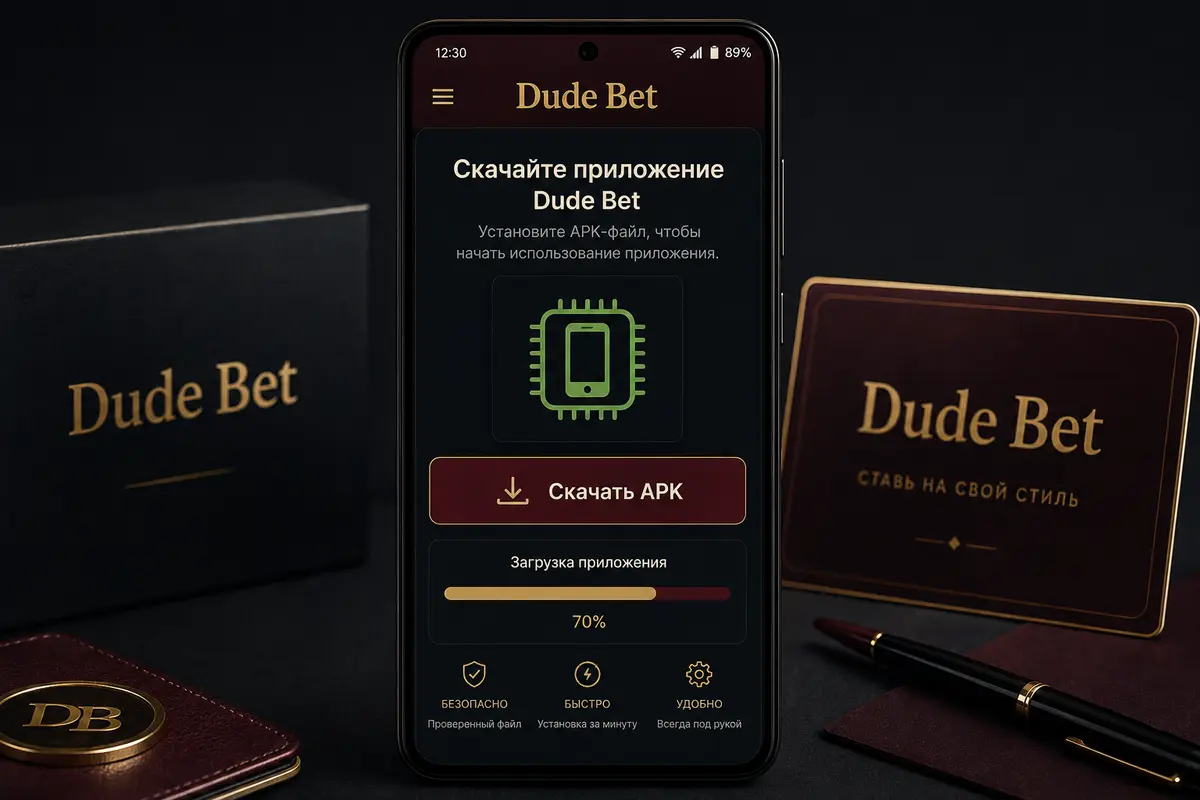 Скачивание и установка приложения Dude Bet на Android