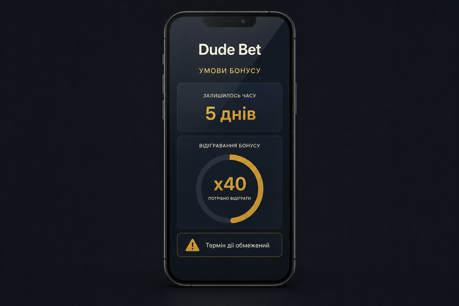 Термін дії промокоду і умови відіграшу Dude Bet